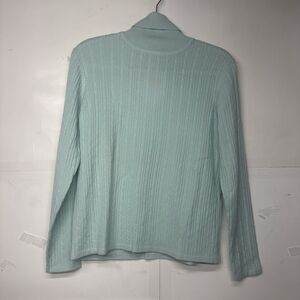 Directive Women’s Cashmere Sweater Medium Ribbed Turtleneck Soft Knit Light Blue